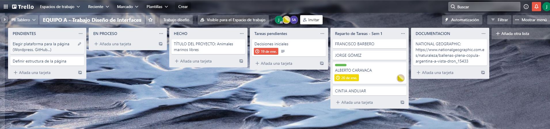 Panel de Trello