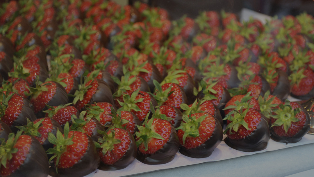 fresas con chocolate